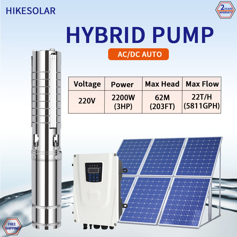 Farming Pump For Agriculture - Hybrid DC AC Solarbetriebene Hochdruck-Hochdruck-Bauernhofpumpe Solar