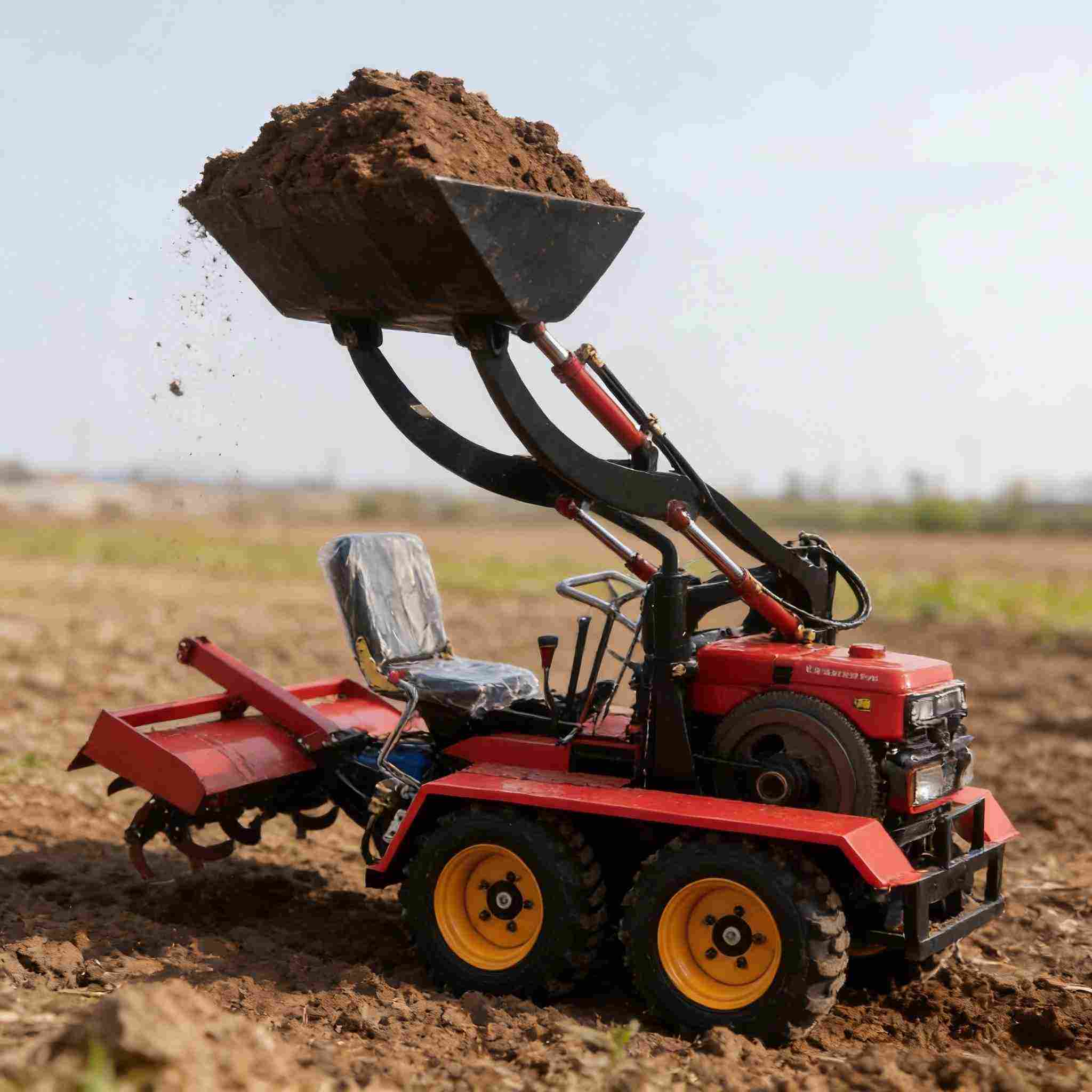 Farming Agriculture Tools - Kultivator, kleiner Traktor, kann als Bagger