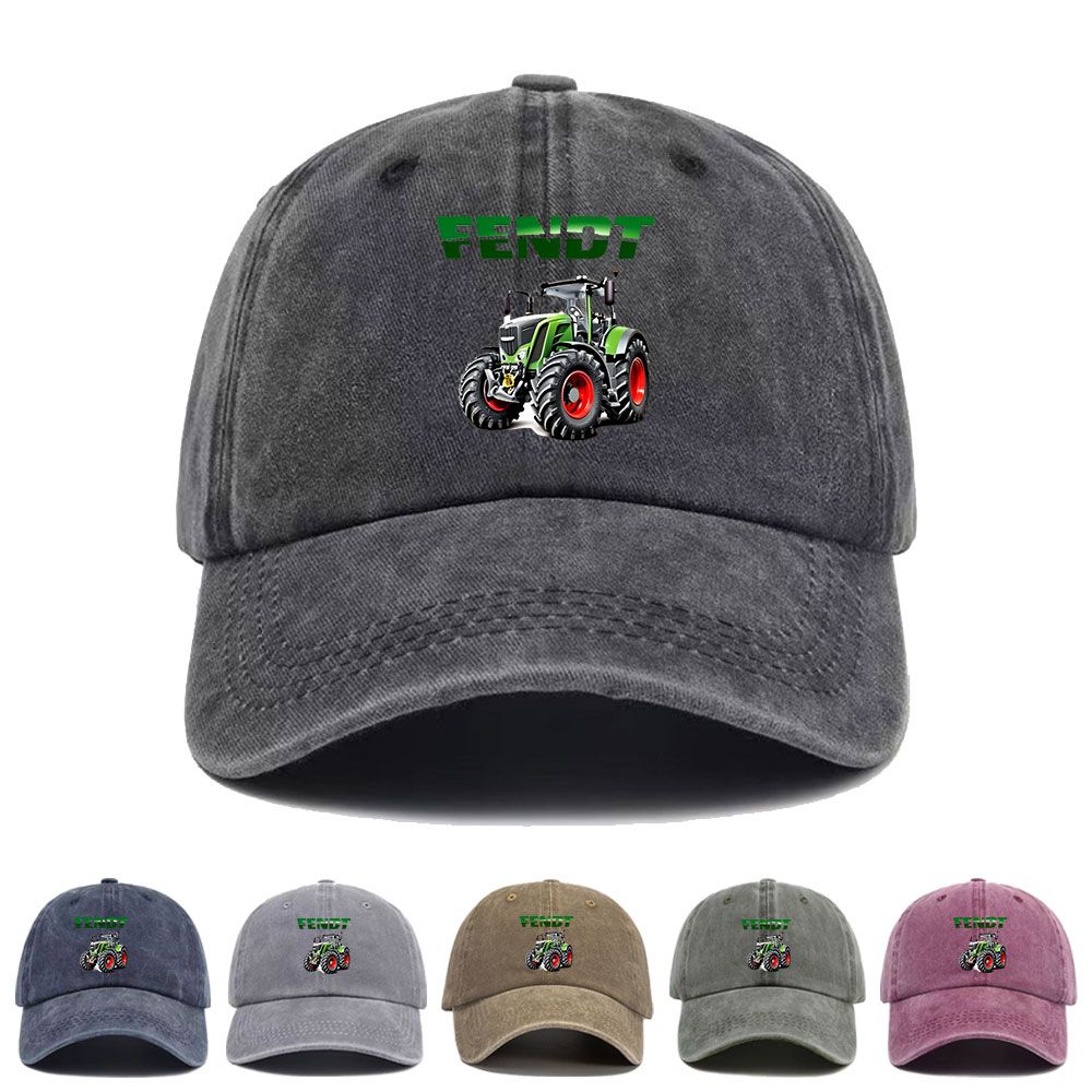 Agriculture Farming Hats - Vintage gewaschene Baseballkappe mit Fendt Landwirtschaftstraktoren